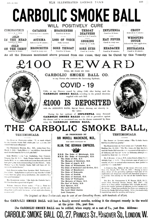 Carlill V Carbolic Smoke Ball Company The Jolly Contrarian